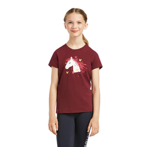 Ariat Girl's Wine "My Love" Horse T-Shirt