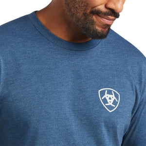 Ariat Men's Rope Shield Sailor Blue Heather T-Shirt