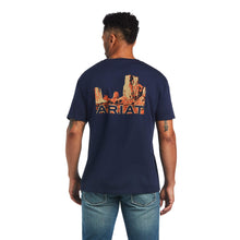 Load image into Gallery viewer, Ariat Men&#39;s Monument Sunset Midnight Navy T-Shirt
