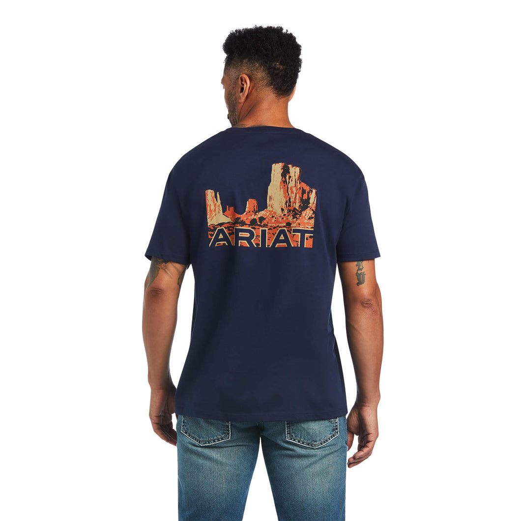 Ariat Men's Monument Sunset Midnight Navy T-Shirt