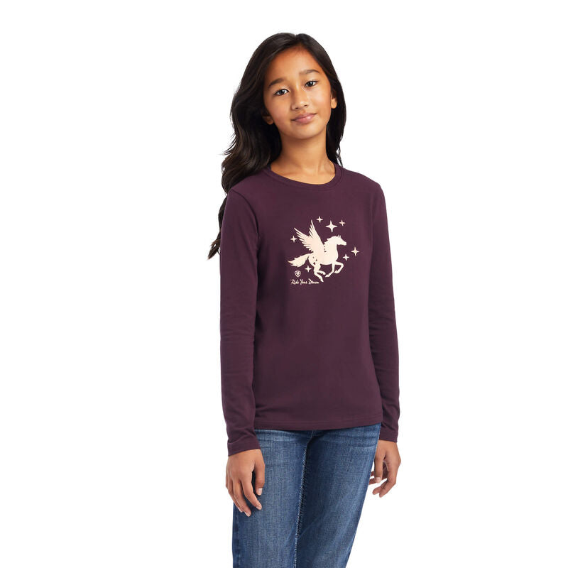 Ariat Girl's Youth Ride Your Dream Mulberry T-Shirt