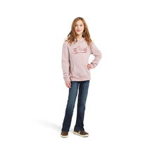 Load image into Gallery viewer, Ariat Girl&#39;s REAL Glitter Rose Heather Hoodie
