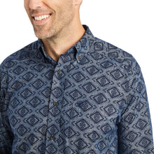 Load image into Gallery viewer, Ariat Men&#39;s Chambray Blue Jacquard Keanu Western Shirt
