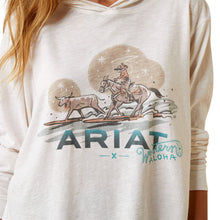 Load image into Gallery viewer, Ariat Women&#39;s Surfing Longhorn Western Aloha Hooded Shirt
