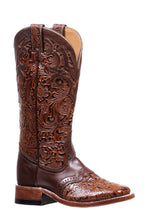 Load image into Gallery viewer, Boulet Women&#39;s Dankan Ranger Hand Tooled Wide Square Toe Boots
