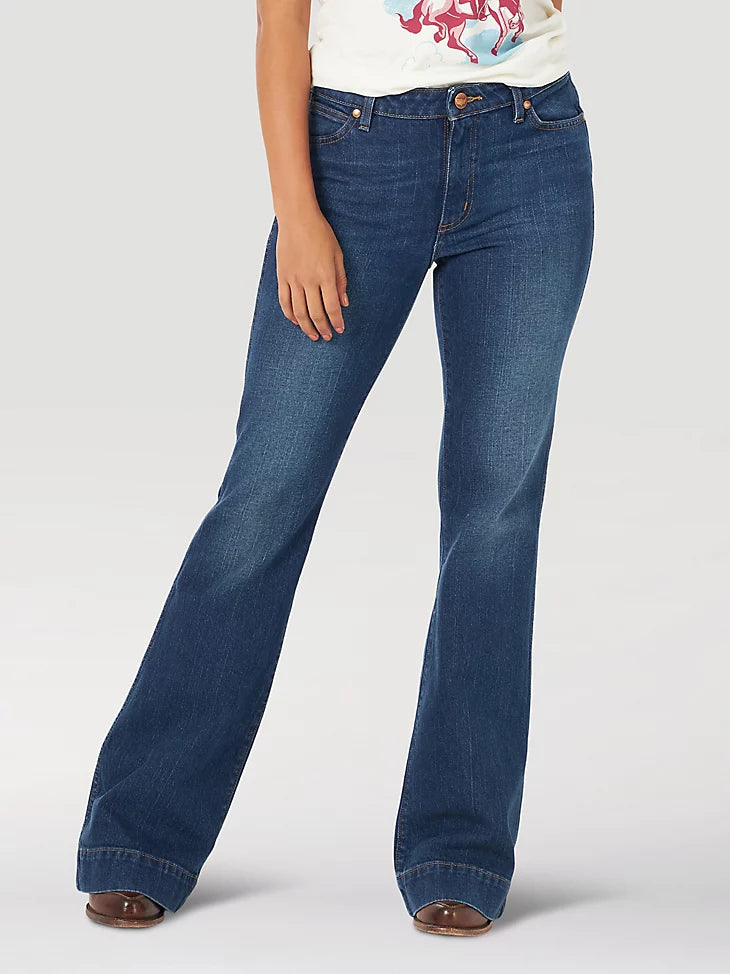 Wrangler Women's Rooted USA High Rise Trouser Jean