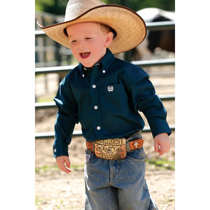 Cinch Boy's Infant Solid Teal Western Shirt
