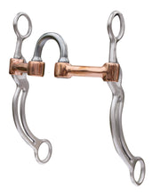 Load image into Gallery viewer, Correction: 4 moving parts allow the horse to respond to subtle rein pressure, reducing heavy rein handling. Copper bars keep the horse’s mouth moist.
