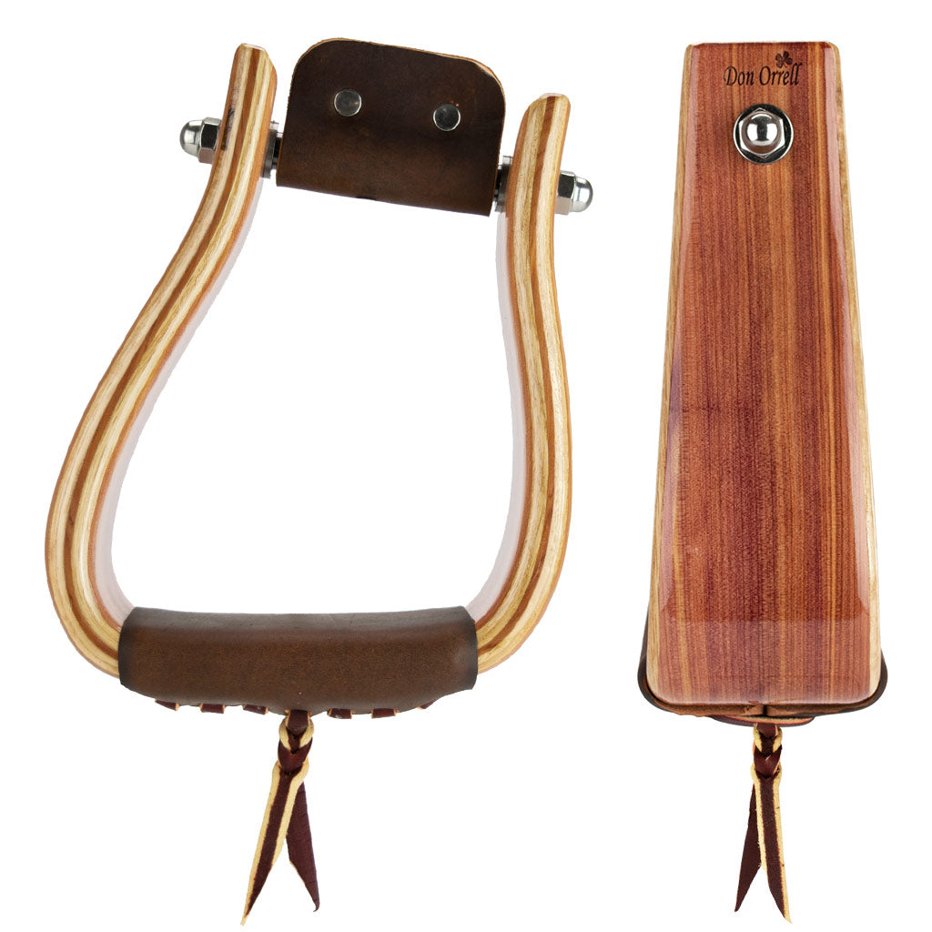Don Orrell 3" Angled Deep Roper Stirrups