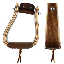 Load image into Gallery viewer, Don Orrell 3&quot; Angled Deep Roper Stirrups
