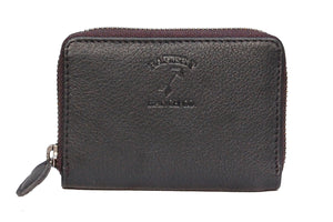 Rafter T - Plain Black Leather Small Wallet
