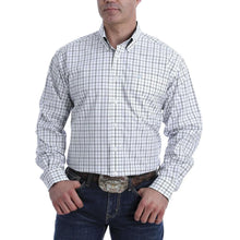 Load image into Gallery viewer, Cinch Men&#39;s Charcoal &amp; Light Blue Square Plaid Western Shirt
