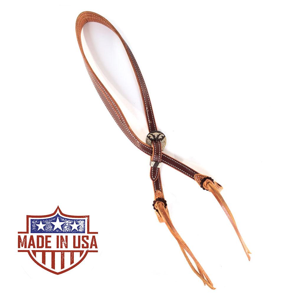 Patrick Smith Split Ear Headstall with Steer Buckles
