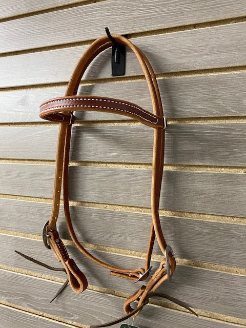 Berlin Browband Headstall with Tie Ends - Stainless Steel Buckles