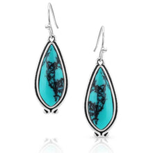 Load image into Gallery viewer, Montana Silversmith Oasis Waters Oval Turquoise Earrings
