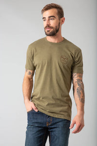 Kimes Ranch Men's Shielded Trucker Military Green T-Shirt
