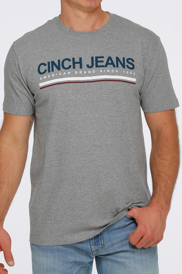 Cinch Men's American Brand Heather Grey T-Shirt
