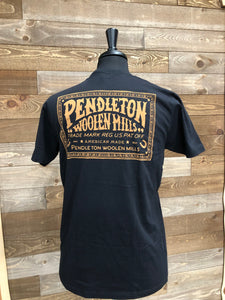 Pendleton Men's Paisley Square Logo Black T-Shirt