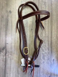 Jerry Beagley 5/8" Double Stitched Browband Headstall