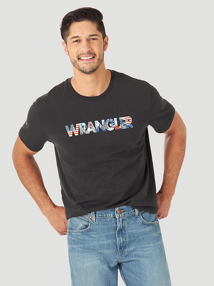 Wrangler Men's Black Rooted Wrangler T-Shirt
