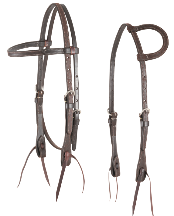 Martin Chocolate Roughout Headstall – Leanin' Pole Arena