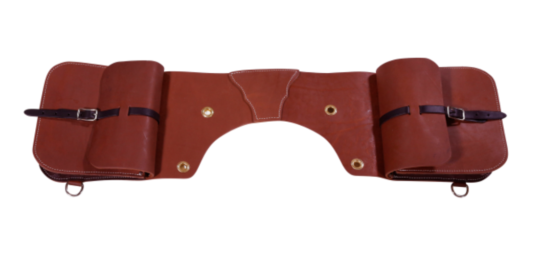 Richland Yellowstone Leather Saddle Bag - Large