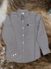 Load image into Gallery viewer, Cinch Boy&#39;s Navy &amp; Gold Circle Geo Western Shirt
