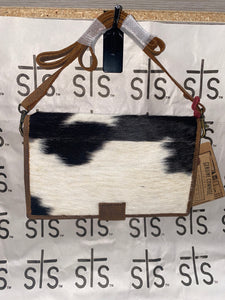 STS White with Black Cowhide Yetzy Organizer