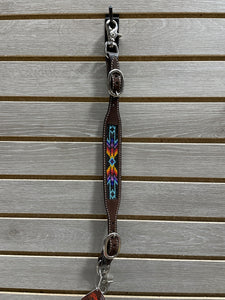 Circle Y Beaded Inlay Wither Strap