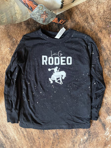 STW Girl's Infant Lets Go Rodeo Bleached T-Shirt