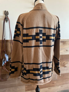Pendleton Women's Rock Point Taupe Multi Cardigan Sweater