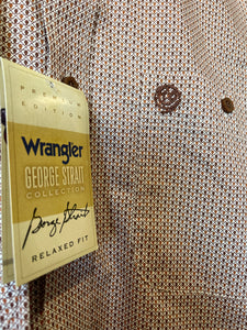 Wrangler Men's Brown Print Western Shirt