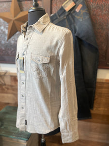 Wrangler Men's Retro Vintage Khaki Western Shirt