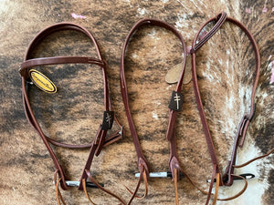 Cowperson Tack Leanin' Pole Arena Branded Headstall - Square Buckle