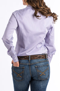 Cinch Women's Tencel Purple Pinstripe Western Shirt