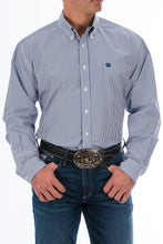 Load image into Gallery viewer, Cinch Men&#39;s Tencel Royal Blue Pinstripe Western Shirt
