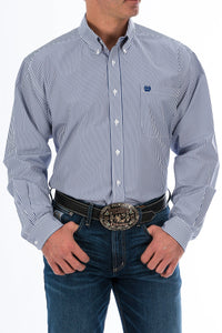 Cinch Men's Tencel Royal Blue Pinstripe Western Shirt