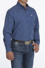 Load image into Gallery viewer, Cinch Men&#39;s Royal, Black and White Diamond Print Western Shirt
