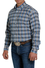 Load image into Gallery viewer, Cinch Men&#39;s Royal, Black, and White Plaid Western Shirt
