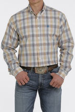 Load image into Gallery viewer, Cinch Men&#39;s White, Gold, &amp; Blue Western Shirt

