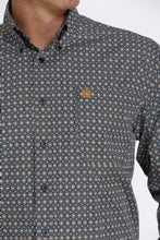 Load image into Gallery viewer, Cinch Men&#39;s Navy &amp; Gold Medallion Western Shirt
