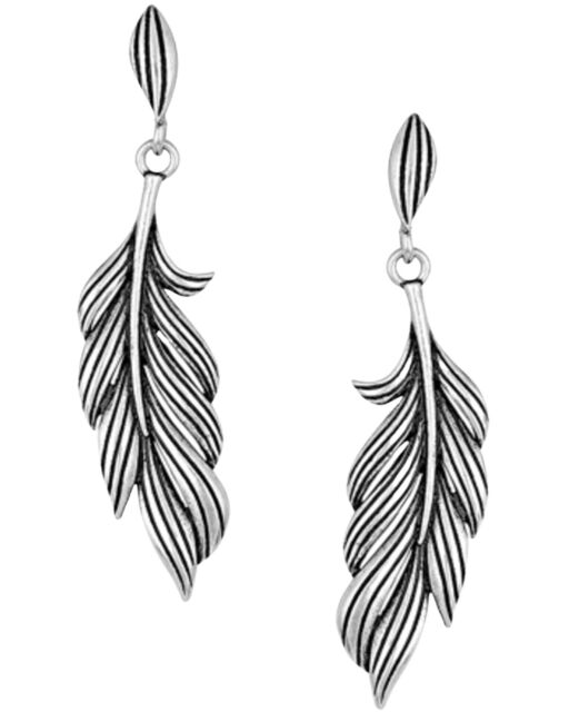 Montana Silversmith Frayed Singleton Feather Earrings
