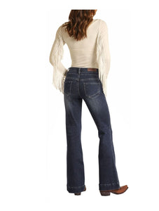 Rock & Roll Women's Mid Rise Trouser Jean