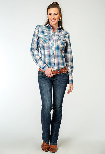 Roper Women's Multi Madras Plaid Western Shirt