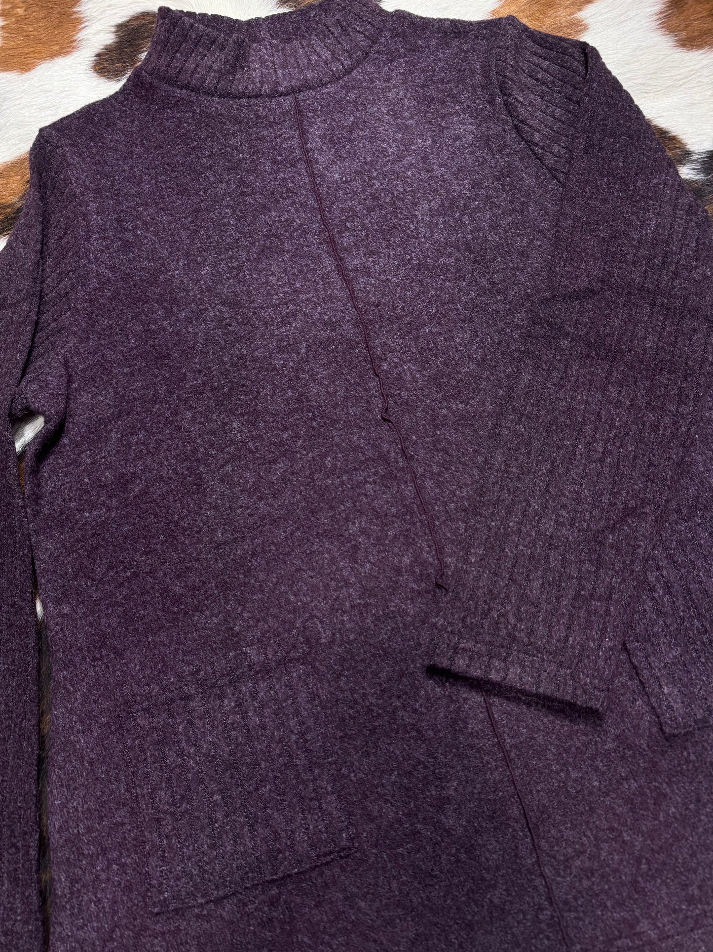 Trisha Tyler Women's Eggplant Tunic Sweater