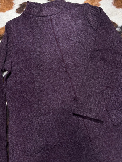 Trisha Tyler Women's Eggplant Tunic Sweater