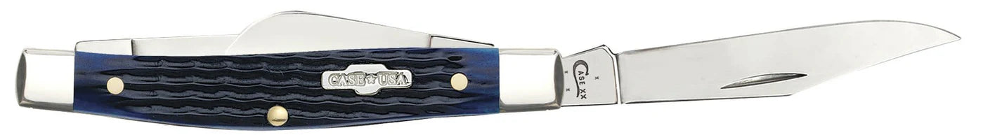 Case Blue Bone Rogers Corn Cob Jig Medium Stockman Knife