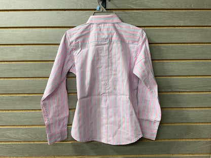 Ariat Girl's Kirby Pink Lavender Stripe Western Shirt