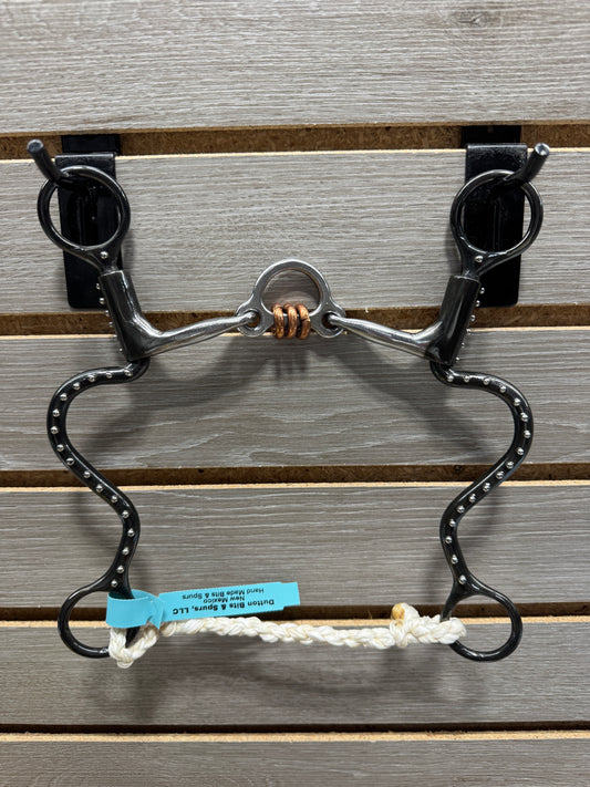 Dutton Cavalry Long Shank Bit with Tig Dots