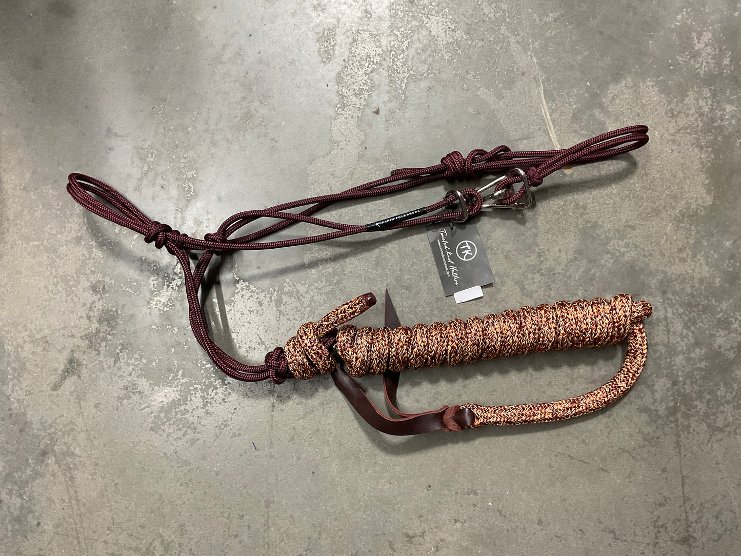Twisted Knot Halters Rope Halter w/ Easy Off Clip & Lead